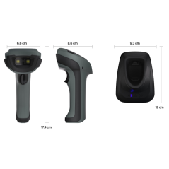 Lecteur de codes-barres 1D et 2D Safescan 350-BT - Bluetooth - Portée jusqu'à 100 m - Autonomie de 6 heures