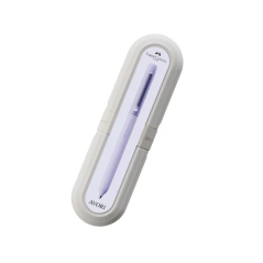 Stylo bille Faber-Castell Avori XB à mécanisme rotatif - 92 % de plastique recyclé - Clip en métal massif - Lavande