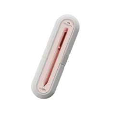 Stylo bille Faber-Castell Avori XB à mécanisme rotatif - 92 % de plastique recyclé - Clip en métal massif - Orange feu