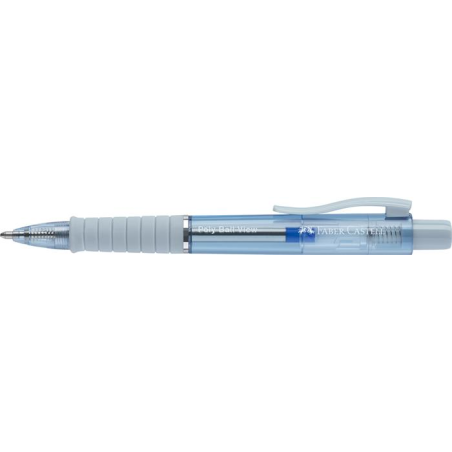 LOT de 5 Stylo bille rétractable Faber-Castell Poly Ball View Aurora Colors XB - Corps translucide - Grip - Encre bleue - Couleu
