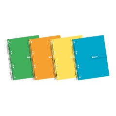 ✅ LOT de 5 Enri A5+ Europeanbook - Couverture Extra-Rigide Résistante - Spirale Durable - 140 Feuilles de Papie en stock