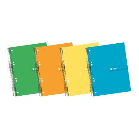 ✅ LOT de 5 Enri A5+ Europeanbook - Couverture Extra-Rigide Résistante - Spirale Durable - 140 Feuilles de Papie en stock