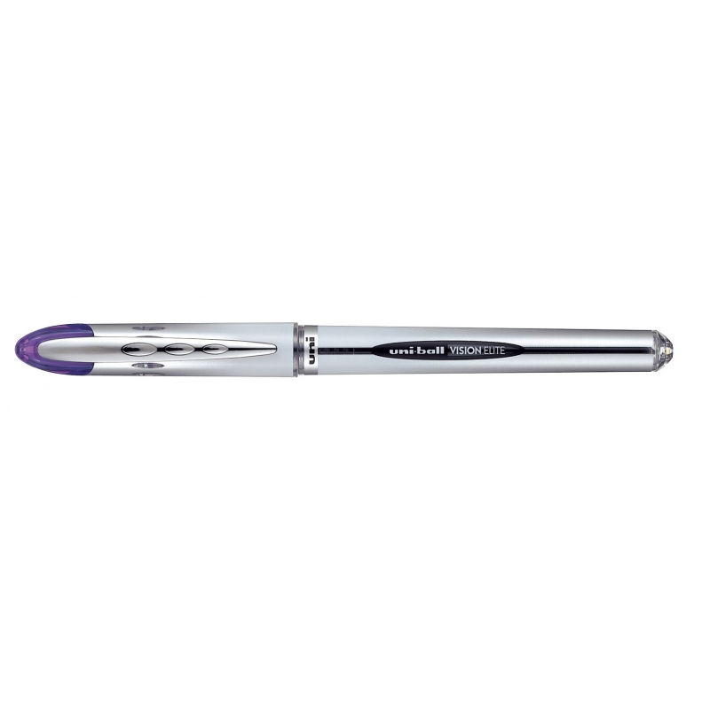 LOT de 12 Uni-ball Vision Elite UB-200 Roller à encre liquide - Pointe sphérique 0,8 mm - Système anti-fuite pour voyage - Coule