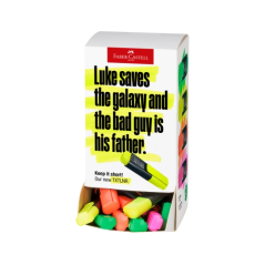 Présentoir Faber-Castell TXTLNR avec 60 marqueurs fluorescents - Pointe biseautée - Tracé entre 1, 2 et 5 mm - Encre à base d'ea