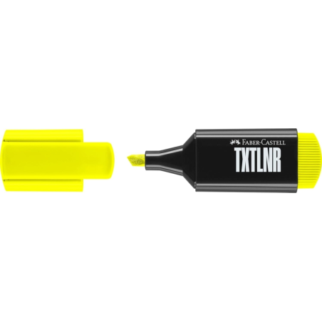 Faber-Castell TXTLNR Boîte de 10 marqueurs fluorescents - Pointe biseautée - Tracé entre 1, 2 et 5 mm - Encre à l'eau - Couleurs