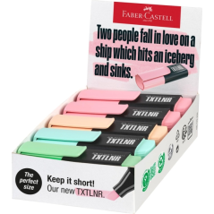 Faber-Castell TXTLNR Boîte de 10 marqueurs fluorescents - Pointe biseautée - Tailles de trait entre 1, 2 et 5 mm - Encre à base