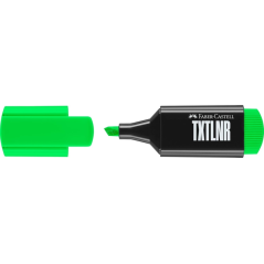 LOT de 10 Marqueur fluorescent Faber-Castell TXTLNR - Pointe biseautée - Tailles de trait 1, 2 et 5 mm - Encre à base d'eau - Ve