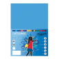 Paquet de 50 feuilles de papier cartonné Fabrisa 180 g/m² - Format A4 - Couleur bleu turquoise