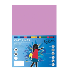 Paquet de 50 feuilles de papier cartonné Fabrisa 180 g/m² - Format A4 - Couleur lilas
