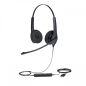 Casque USB pliable Jabra BIZ 1500 Duo - Réduction du bruit - Bandeau réglable - Commandes en ligne - Câble de 2,3 m - Noir