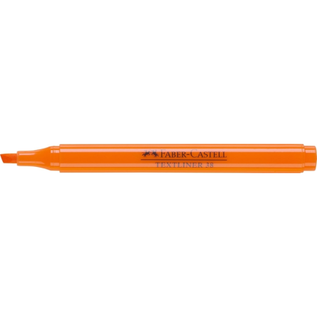 LOT de 10 Marqueur fluorescent Faber-Castell Textliner 38 - Corps fin - Pointe biseautée - Lignes épaisses et fines - Encre à ba