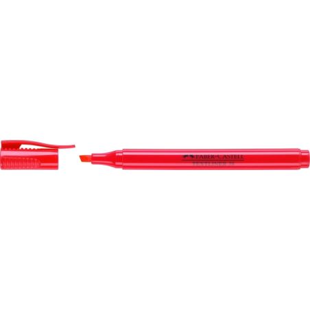 LOT de 10 Marqueur fluorescent Faber-Castell Textliner 38 - Corps fin - Pointe biseautée - Lignes épaisses et fines - Encre à ba