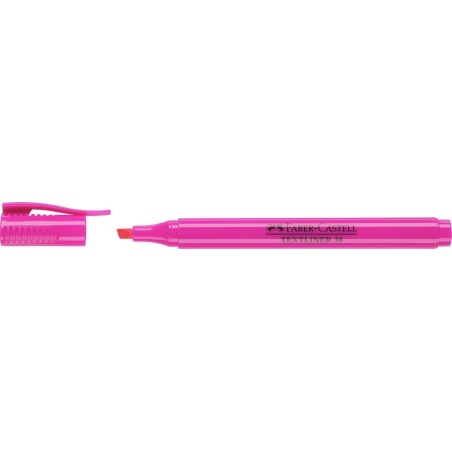 LOT de 10 Marqueur fluorescent Faber-Castell Textliner 38 - Corps fin - Pointe biseautée - Lignes épaisses et fines - Encre à ba