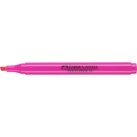 LOT de 10 Marqueur fluorescent Faber-Castell Textliner 38 - Corps fin - Pointe biseautée - Lignes épaisses et fines - Encre à ba