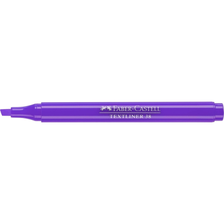 LOT de 10 Marqueur fluorescent Faber-Castell Textliner 38 - Corps fin - Pointe biseautée - Lignes épaisses et fines - Encre à ba