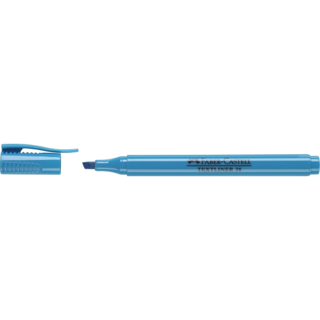 LOT de 10 Marqueur fluorescent Faber-Castell Textliner 38 - Corps fin - Pointe biseautée - Lignes épaisses et fines - Encre à ba
