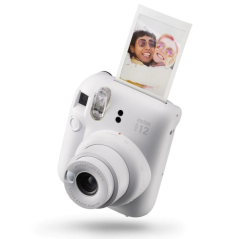 Fujifilm Instax Mini 12 Clay White Instant Camera - Taille d'image 62x46mm - Flash automatique - Exposition automatique - Mini m