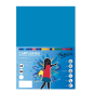 Paquet de 50 feuilles de papier cartonné Fabrisa 180 g/m² - Format A4 - Bleu moyen