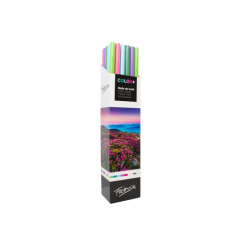 Fabrisa ColorPlus Présentoir de 30 Rouleaux de Papier Cadeau - Papier Kraft Vergé 70gr - Mesures du Rouleau 1x3m - Couleurs Asso