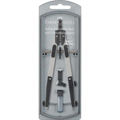 Compas à réglage rapide Faber-Castell 3,5 mm - Articulations sur les deux bras - Pour circonférences jusqu'à Ø 390 mm - Accessoi
