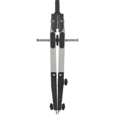 Compas à réglage rapide Faber-Castell 3,5 mm - Articulations sur les deux bras - Pour circonférences jusqu'à Ø 390 mm - Accessoi