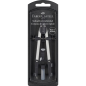 Compas à réglage rapide Faber-Castell - Articulations sur les deux bras - Accessoires de remplacement - Adaptateur universel