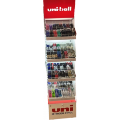 LOT de 780 Tour d'affichage Uni-ball de 780 assortiments - Gammes variées - Fournitures d'écriture - Couleurs assorties