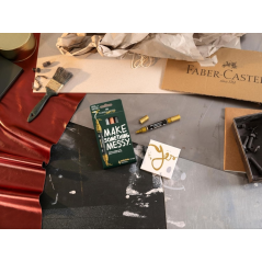 Coffret Faber-Castell Multimark à effet miroir, comprenant 4 marqueurs acryliques à double pointe (1 mm et 3 mm), encre acryliqu