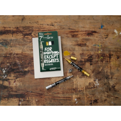 Coffret Faber-Castell Multimark à effet miroir, comprenant 4 marqueurs acryliques à double pointe (1 mm et 3 mm), encre acryliqu