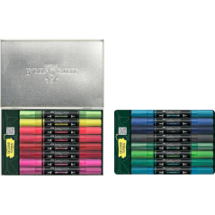 Coffret Faber-Castell Multimark Acrylic Style It: Kicks avec 16 marqueurs acryliques à double pointe (pointes rondes de 1 mm et
