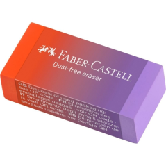 Présentoir Faber-Castell Dust Free Flow avec 24 gommes - Sans PVC - Faible résidu - Couleurs assorties