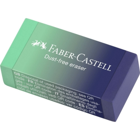 Présentoir Faber-Castell Dust Free Flow avec 24 gommes - Sans PVC - Faible résidu - Couleurs assorties
