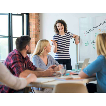 Nobo Mobile Whiteboard Nano Clean Classic - 1200x900mm - Pointeur Design - Blanc