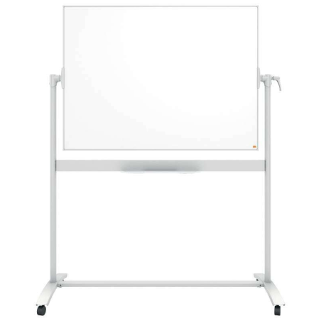 Tableau blanc mobile en émail Nobo Classic - 1200 × 900 mm - Design pointeur - Couleur blanche