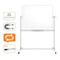 Tableau blanc mobile en émail Nobo Classic - 1200 × 900 mm - Design pointeur - Couleur blanche