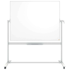 Tableau blanc mobile en émail Nobo Classic - 1500x1200mm - Design pointeur - Couleur blanche