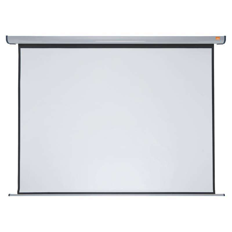 Nobo Electric Projection Screen for Wall 2400 × 1800mm - Support mural - Télécommande - Surface blanche mate - Couleur blanche