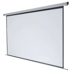 Nobo Electric Projection Screen for Wall 2400 × 1800mm - Support mural - Télécommande - Surface blanche mate - Couleur blanche