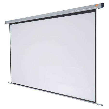 Nobo Electric Projection Screen for Wall 2400 × 1800mm - Support mural - Télécommande - Surface blanche mate - Couleur blanche