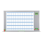 Tableau blanc magnétique annuel Nobo Performance Plus 725 x 50 x 1 178 mm - Affichage avec date et heure - Comprend un marqueur