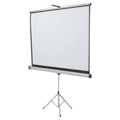 Écran de projection Nobo avec trépied 1500 x 1138 mm - Surface blanc mat - Couleur blanche