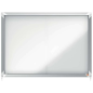 Nobo Vitrine Intérieure pour 8 Feuilles A4 avec Surface Magnétique et Porte Coulissante - 689x972x54mm - Surface Blanc Métalliqu