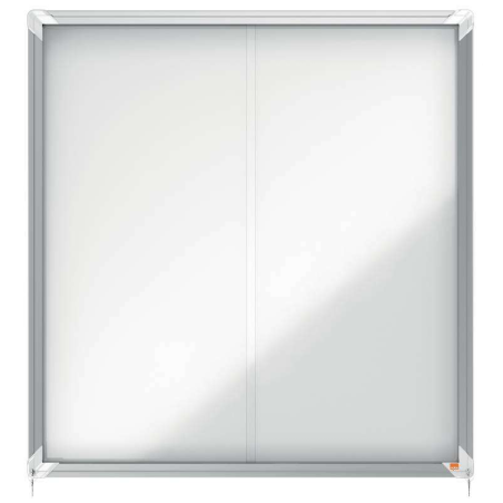 Nobo Vitrine intérieure pour 12 feuilles A4 avec surface magnétique et porte coulissante - 997x972x54mm - Surface effaçable à se