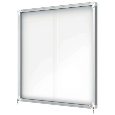 Nobo Vitrine intérieure pour 12 feuilles A4 avec surface magnétique et porte coulissante - 997x972x54mm - Surface effaçable à se