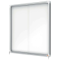 Nobo Vitrine intérieure pour 12 feuilles A4 avec surface magnétique et porte coulissante - 997x972x54mm - Surface effaçable à se