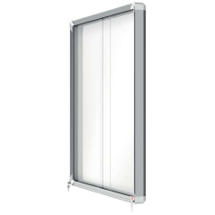 Nobo Vitrine intérieure pour 12 feuilles A4 avec surface magnétique et porte coulissante - 997x972x54mm - Surface effaçable à se