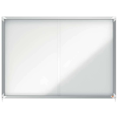 Nobo Vitrine intérieure pour 18 feuilles A4 avec surface magnétique et porte coulissante - 997x1412x54mm - Surface effaçable à s