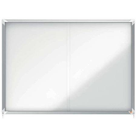 Nobo Vitrine intérieure pour 18 feuilles A4 avec surface magnétique et porte coulissante - 997x1412x54mm - Surface effaçable à s