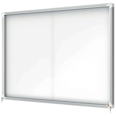 Nobo Vitrine intérieure pour 18 feuilles A4 avec surface magnétique et porte coulissante - 997x1412x54mm - Surface effaçable à s