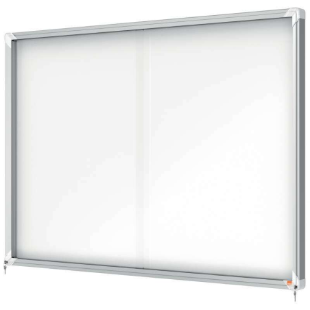 Nobo Vitrine intérieure pour 18 feuilles A4 avec surface magnétique et porte coulissante - 997x1412x54mm - Surface effaçable à s